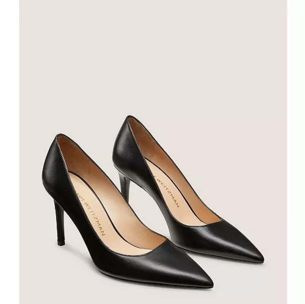 Stuart Weitzman Power 100 Stilettos In Black Size 9.5 - Picture 4 of 16